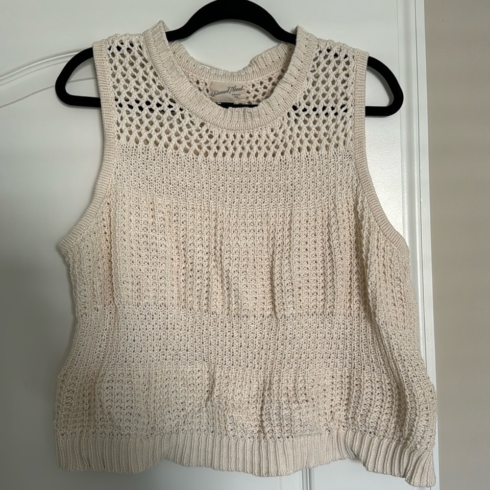 Cream Knit Top